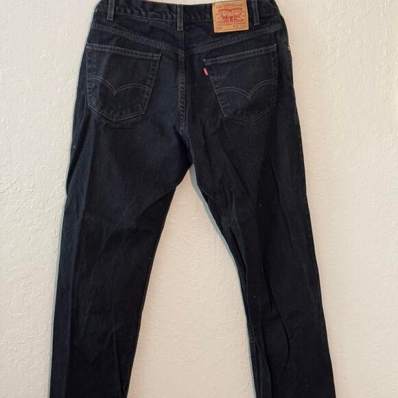 vintage Black Levi's 505 regular fit denim jeans 36 - Picture 5 of 5